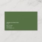 Carte De Visite Arbre artistique (vert de la forêt) (Dos)