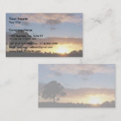 Carte De Visite Arbre au lever de soleil (Devant / Derrière)