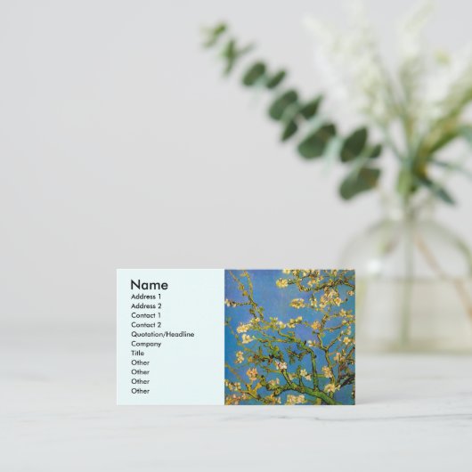 Carte De Visite Arbre aux amandes en fleurs par Vincent van Gogh (Debout devant)