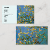 Carte De Visite Arbre aux amandes en fleurs par Vincent van Gogh (Devant / Derrière)