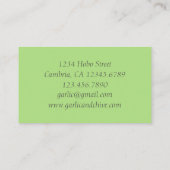 Carte De Visite Arbre botanique de la branche d'olivier vert (Dos)