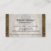 Carte De Visite Arbre Brown de motif de la vie (Dos)