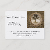 Carte De Visite Arbre Brown de motif de la vie (Dos)