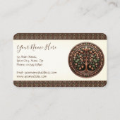 Carte De Visite Arbre Brown de vie (Dos)