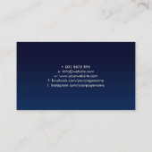 Carte De Visite Arbre circulaire doré avec feuille de perle Monogr (Dos)