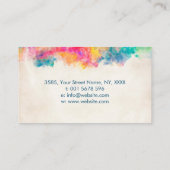 Carte De Visite Arbre coloré Abstrait (Dos)