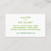 Carte De Visite Arbre d'aménagement paysager avec racines (Dos)