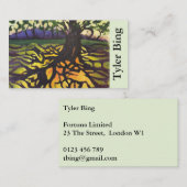Carte De Visite Arbre d'art abstrait distinctif 'de Life (Devant / Derrière)