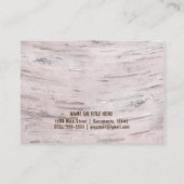 Carte De Visite Arbre de bouleau et cœur Mariage rustique naturel (Dos)