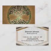 Carte De Visite Arbre de brun de la vie (Devant / Derrière)
