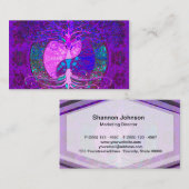 Carte De Visite Arbre de coeur de la vie (Devant / Derrière)