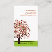 Carte De Visite Arbre de Coeurs élégant - Simple et nature (Dos)