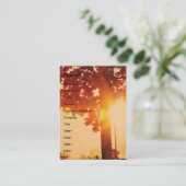 Carte De Visite Arbre de coucher du soleil (Debout devant)