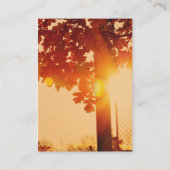 Carte De Visite Arbre de coucher du soleil (Dos)