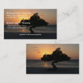 Carte De Visite Arbre de Divi Divi de coucher du soleil (Devant / Derrière)