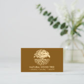 Carte De Visite Arbre de forêt de nature marron (Debout devant)