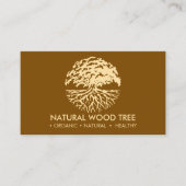 Carte De Visite Arbre de forêt de nature marron (Devant)