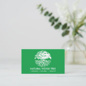 Carte De Visite Arbre de forêt de nature verte (Debout devant)