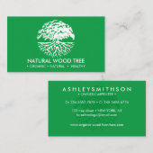 Carte De Visite Arbre de forêt de nature verte (Devant / Derrière)