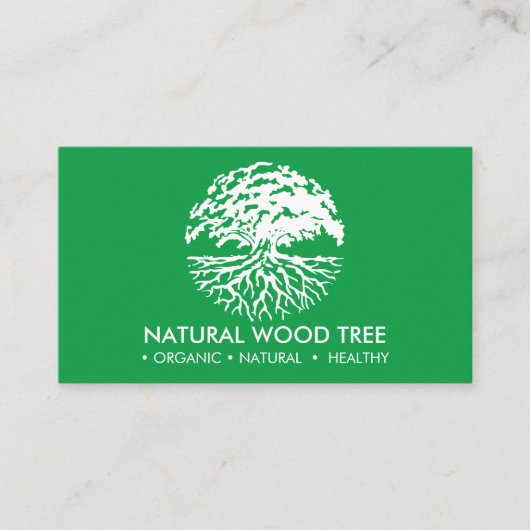 Carte De Visite Arbre de forêt de nature verte (Devant)