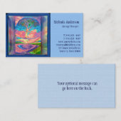 Carte De Visite Arbre de jour d'arc-en-ciel de la vie (Devant / Derrière)