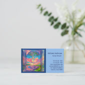 Carte De Visite Arbre de jour d'arc-en-ciel de la vie (Debout devant)