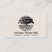 Carte De Visite Arbre de la forêt noir beige (Devant)