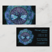 Carte De Visite Arbre de la vie dans l'espace par Amelia Carrie (Devant / Derrière)