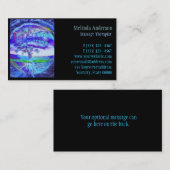 Carte De Visite Arbre de lueur de la vie bleu (Devant / Derrière)