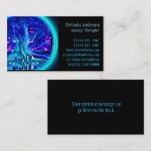 Carte De Visite Arbre de lueur de la vie bleu (Devant / Derrière)