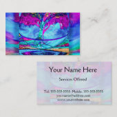 Carte De Visite Arbre de méditation de la vie dans le pourpre (Devant / Derrière)