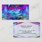 Carte De Visite Arbre de méditation de la vie dans le pourpre (Devant / Derrière)