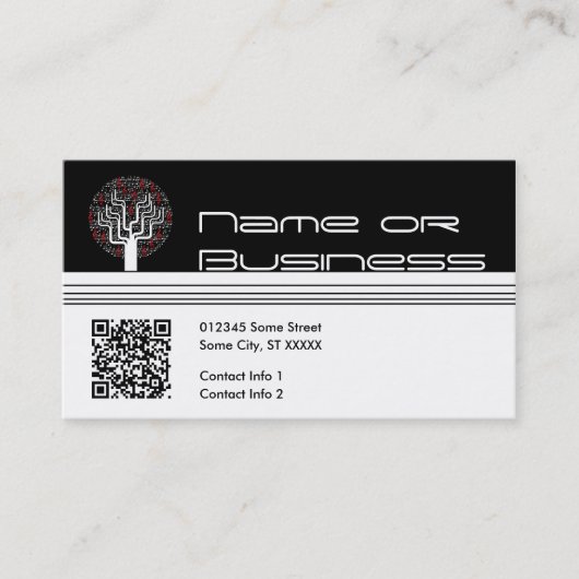 Carte De Visite arbre de musique : code qr (Devant)