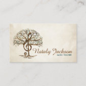 Carte De Visite Arbre de musique Treble Clef (Devant)