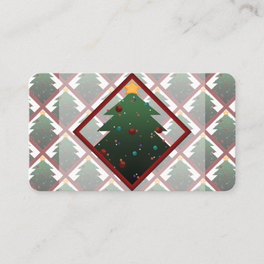 Carte De Visite Arbre de Noël (Devant)