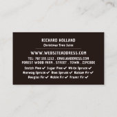 Carte De Visite Arbre de Noël Bauble, Vente d'Arbre de Noël (Dos)