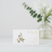 Carte De Visite Arbre de Noël blanc 001 (Debout devant)