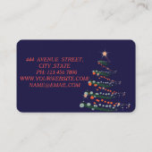 Carte De Visite Arbre de Noël cool génial (Dos)