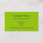 Carte De Visite Arbre de Noël Festif Vert (Dos)