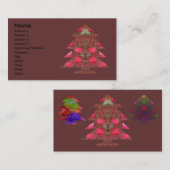 Carte De Visite Arbre de Noël - feuille d'automne (Devant / Derrière)
