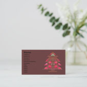 Carte De Visite Arbre de Noël - feuille d'automne (Debout devant)