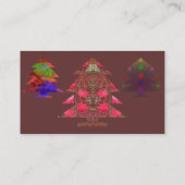 Carte De Visite Arbre de Noël - feuille d'automne (Dos)