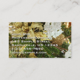 Carte De Visite Arbre de Noël II argent et or de fêtes