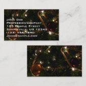 Carte De Visite Arbre de Noël III Lieu de vacances (Devant / Derrière)