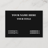 Carte De Visite Arbre de Noël noir et blanc professionnel (Dos)