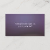 Carte De Visite Arbre de paix de yoga de la vie pourpre (Dos)