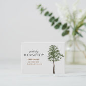 Carte De Visite Arbre de pin personnalisé  (Debout devant)