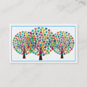 Carte De Visite Arbre de puzzle couleur autiste (Dos)