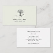 Carte De Visite Arbre de retenue à la main (Devant / Derrière)