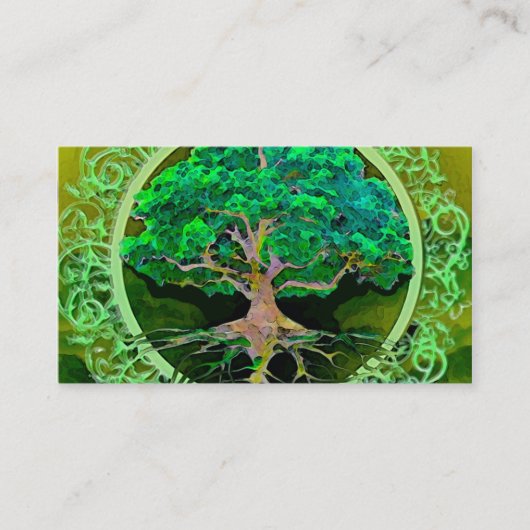 Carte De Visite Arbre de santé et de prospérité de la vie (Devant)